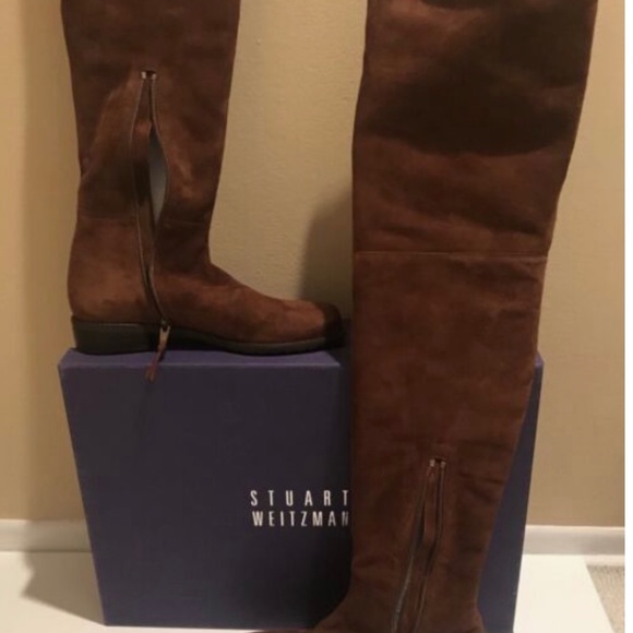 Stuart Weitzman Hilo Brown Suede Boots - Picture 1 of 3